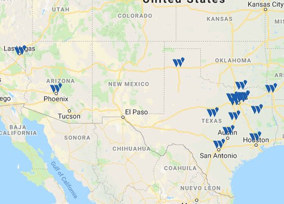 Screenshot of Winston Water Cooler locations 