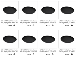 Tankless water heater pan product details 