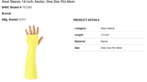 14-Inch Kevlar Heat Sleeve