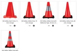 SAS Orange Safety Cones